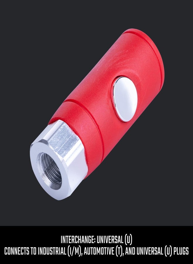 CRAFTSMAN Push Button Coupler, Female, 1/4-in NPT Industrial and Automotive Plug Compatibile, Quick-Disconnect - Image 2