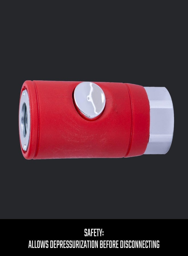 CRAFTSMAN Push Button Coupler, Female, 1/4-in NPT Industrial and Automotive Plug Compatibile, Quick-Disconnect - Image 4