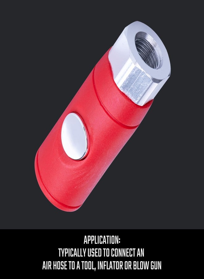 CRAFTSMAN Push Button Coupler, Female, 1/4-in NPT Industrial and Automotive Plug Compatibile, Quick-Disconnect - Image 5