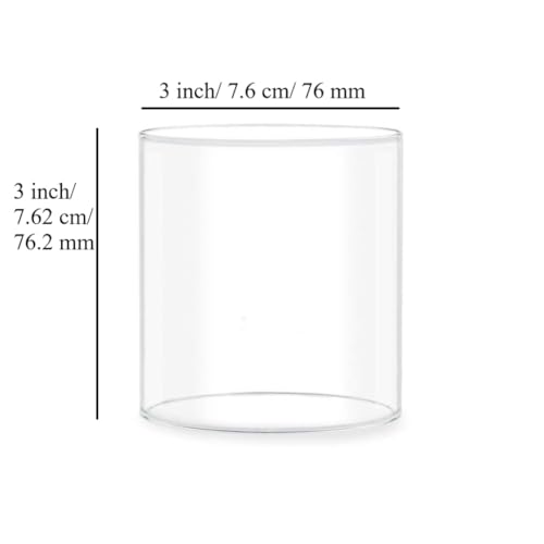Ein Sof Diya Glass Cover Only - XM Size Borosilicate Glass Cover For Diya Without Diya - Height 3 Inches, Width 3 Inches, Transparent - Image 3