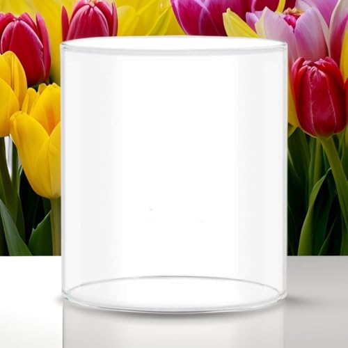 Ein Sof Diya Glass Cover Only - XM Size Borosilicate Glass Cover For Diya Without Diya - Height 3 Inches, Width 3 Inches, Transparent - Image 1