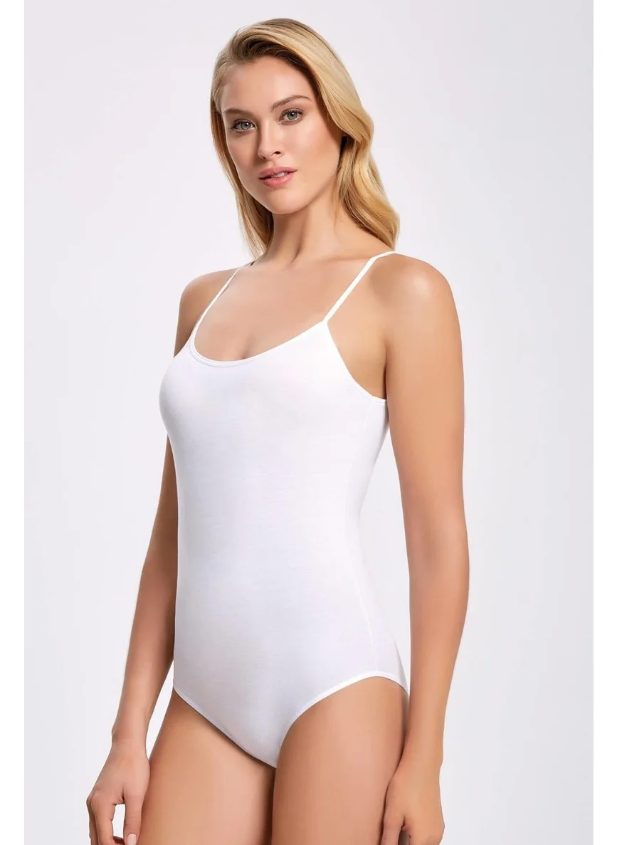 İlke İç Giyim Women's Lycra Snap Fastener Rope Suspended Bodysuit