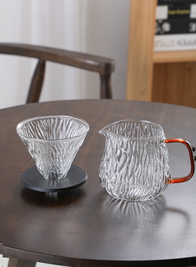 بريتيل طقم قهوة V60 سعة 2-4 أكواب مع ماكينة صنع قهوة يدوية مع مجموعة وعاء مشاركة الفلتر للمنزل والمكتب والسيارة الترفيهية والنزل في الهواء الطلق - Image 2