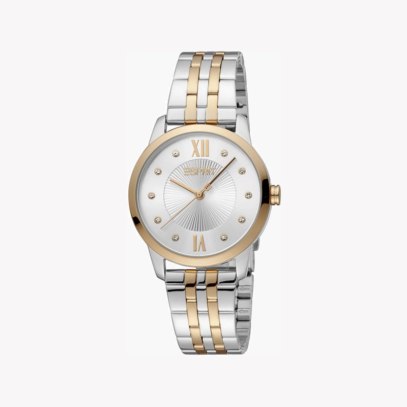 ESPRIT Women's Silver & Rose Gold Stainless Steel Watch, Silver Dial|ES1L276M1095 - Image 1