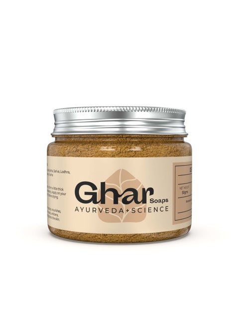 Ghar Soap DETAN Face Pack for Glowing & Radiant Skin | Exfoliating Body & Face Pack for Fairness | Anti-Tan Face Pack for Deep Cleaning Healthy & Smooth Skin for Women & Men| For All Skin Types | 50 GM