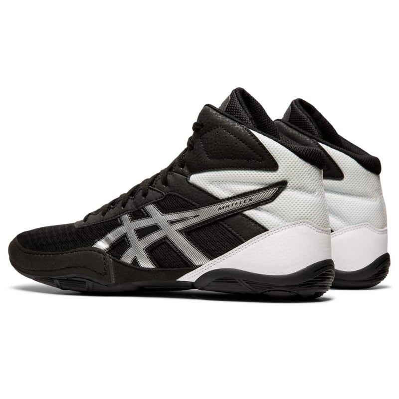 ASICS Men's Matflex 6 Wrestling Shoes, 9.5, Black/Silver - Image 4