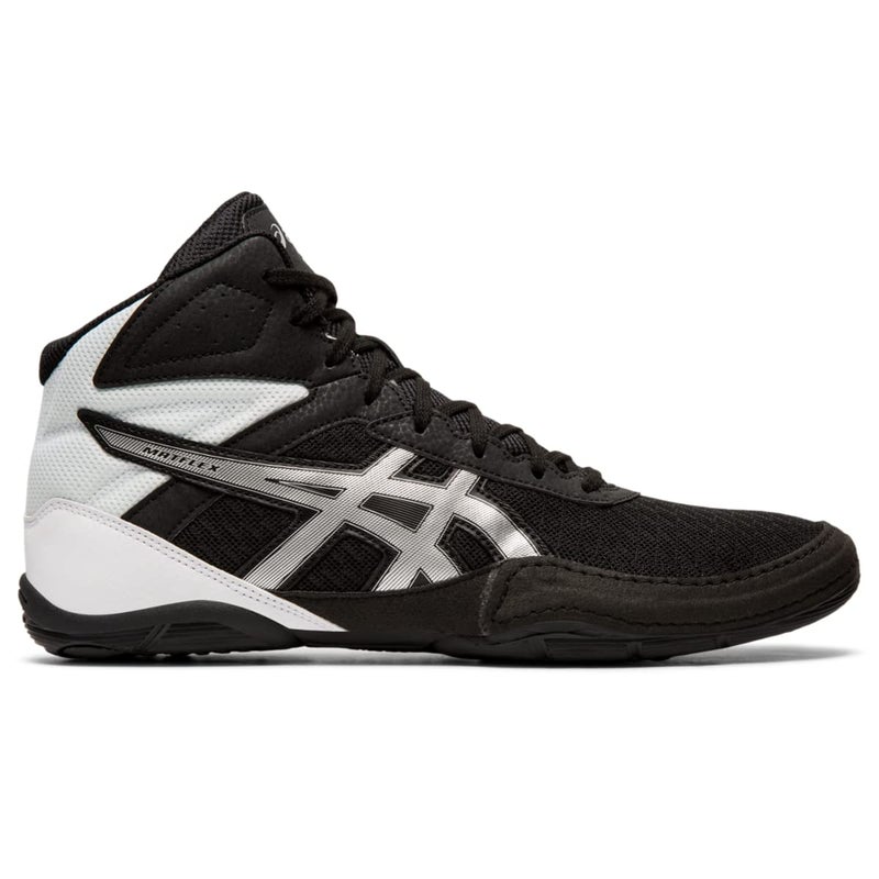 ASICS Men's Matflex 6 Wrestling Shoes, 9.5, Black/Silver - Image 2