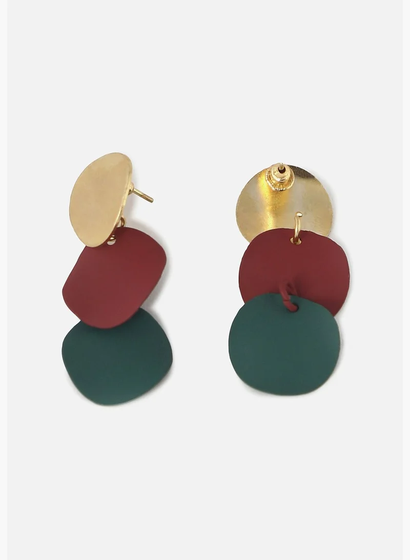 SOHI Gold Plated Designer Drop Earring