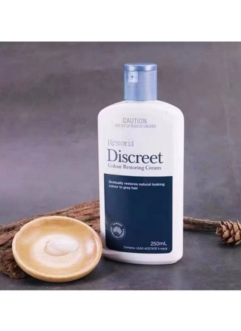 Restoria Discreet Restoria Discreet Hair Colour Restoring Cream – 250ml | Natural-Looking Grey Coverage, Nourishing Hair Treatment & Gradual Color Enhancement  - Image 1