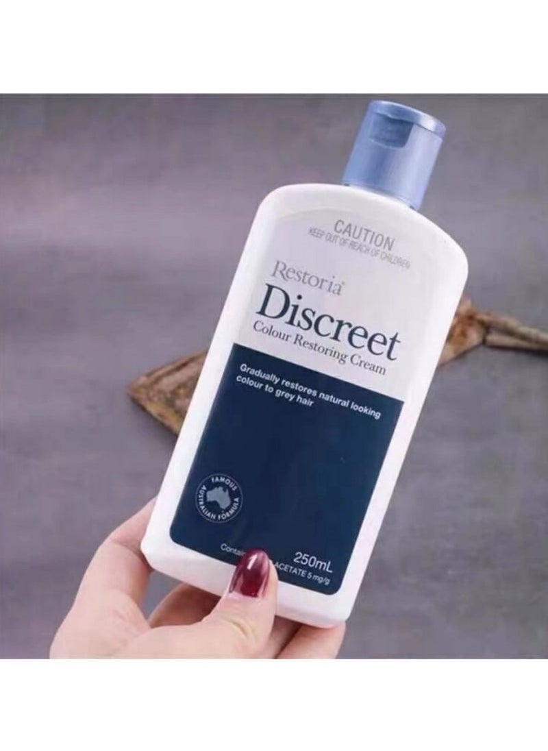 Restoria Discreet Restoria Discreet Hair Colour Restoring Cream – 250ml | Natural-Looking Grey Coverage, Nourishing Hair Treatment & Gradual Color Enhancement  - Image 2