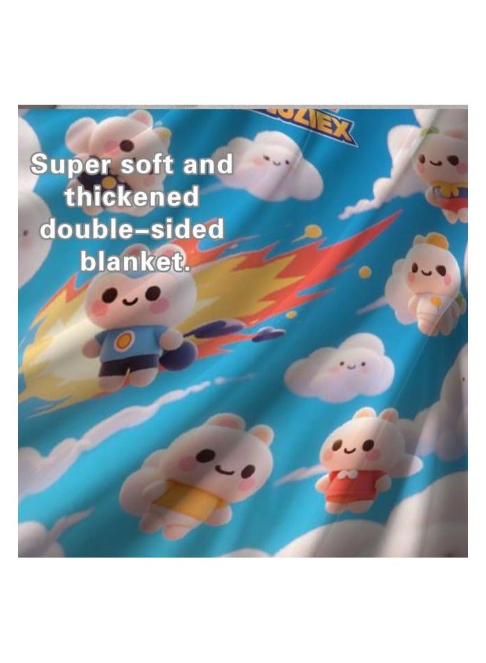 general Flannel thin blanket (warm and comfortable, suitable for sleep, gaming, dust removal and sandproof) 150cm*200cm - 138 - Image 1