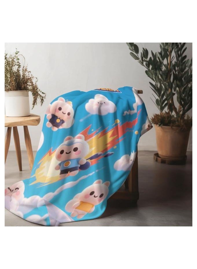 general Flannel thin blanket (warm and comfortable, suitable for sleep, gaming, dust removal and sandproof) 150cm*200cm - 138 - Image 4