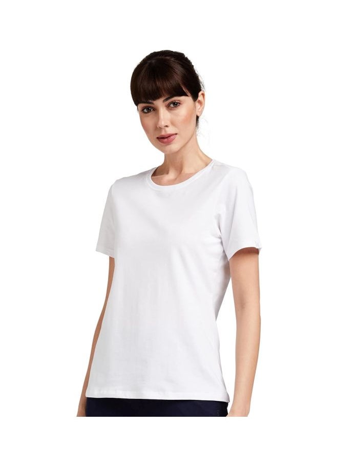 JOCKEY - Jockey 1515 Women Super Combed Cotton Elastane Stretch Regular Fit Solid Round Neck Half Sleeve T Shirt - Image 1