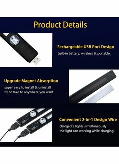 Y&D RGB Wireless LED Lights, Rechargeable Car Interior Ambient Lighting Accessories, Voice-Activated Underdash Kits with Remote, 2pcs  - Image 4