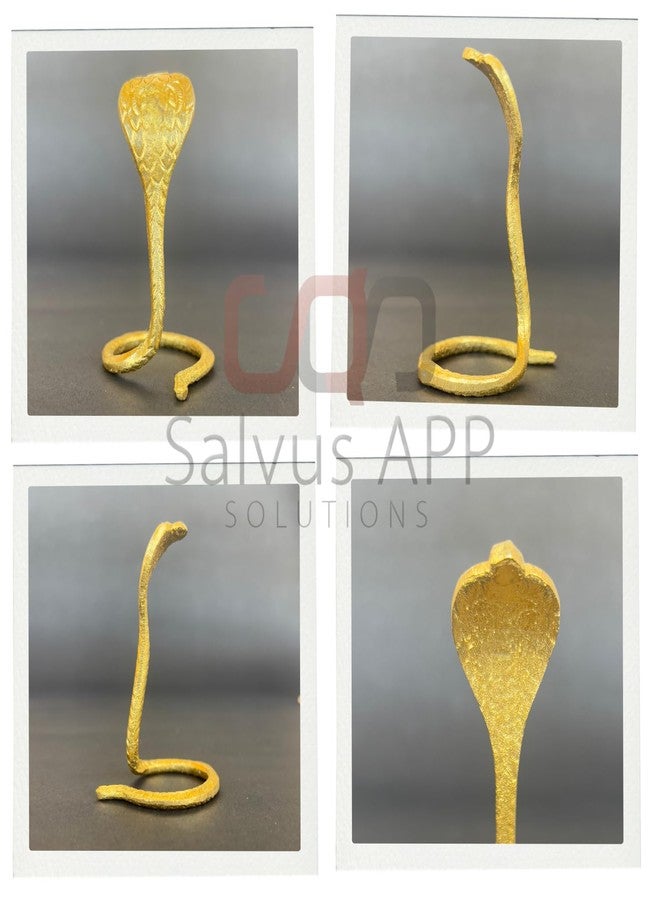 Salvus APP SOLUTIONS Brass Snake for Shivling - Handcrafted Naag Statue for Hindu Pooja and Decor - Intricate and Elegant Design - Perfect Addition to Your Pooja Room (Golden_1.5 x 2.8 inch) - Image 5