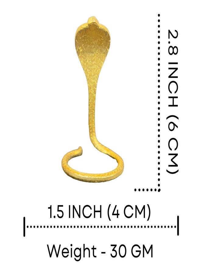 Salvus APP SOLUTIONS Brass Snake for Shivling - Handcrafted Naag Statue for Hindu Pooja and Decor - Intricate and Elegant Design - Perfect Addition to Your Pooja Room (Golden_1.5 x 2.8 inch) - Image 2
