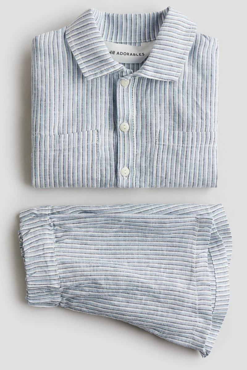 اتش اند ام 2-piece linen-blend set