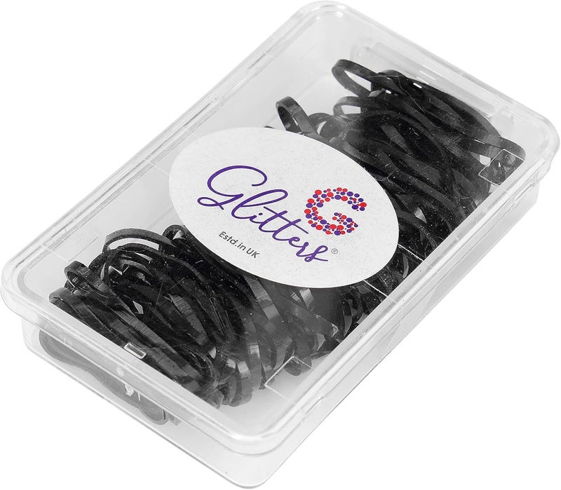 Glitters رباط شعر أسود مرن متوسط الحجم من GLITTERS للموضة العصرية للنساء والفتيات - Image 3