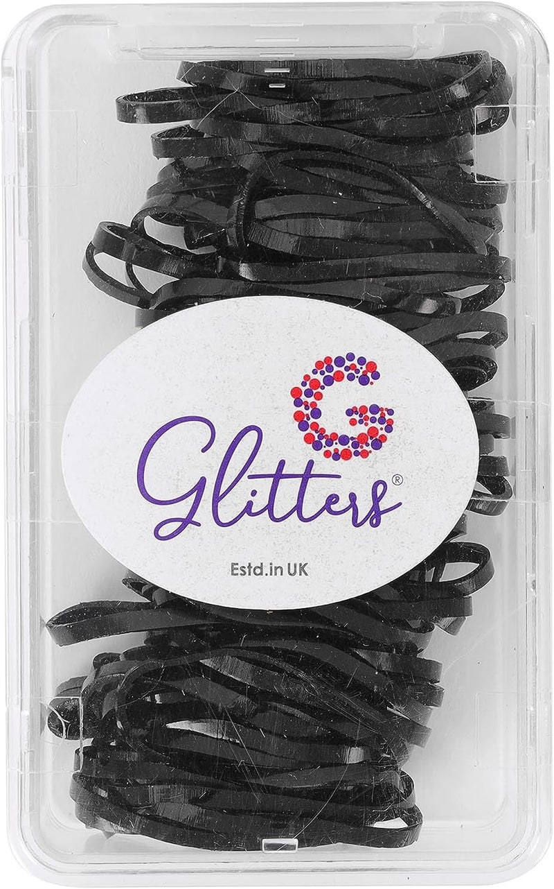 Glitters رباط شعر أسود مرن متوسط الحجم من GLITTERS للموضة العصرية للنساء والفتيات - Image 1