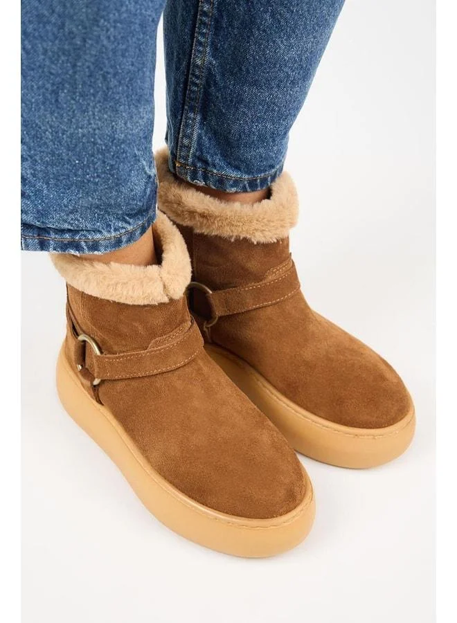 Manijero  Caterina Women's Real Leather Lined Fur Belted Platform Boot. for Women | Best Price UAE