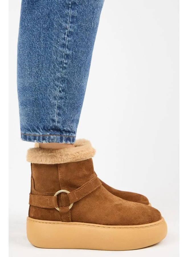 Manijero  Caterina Women's Real Leather Lined Fur Belted Platform Boot. for Women | Best Price UAE