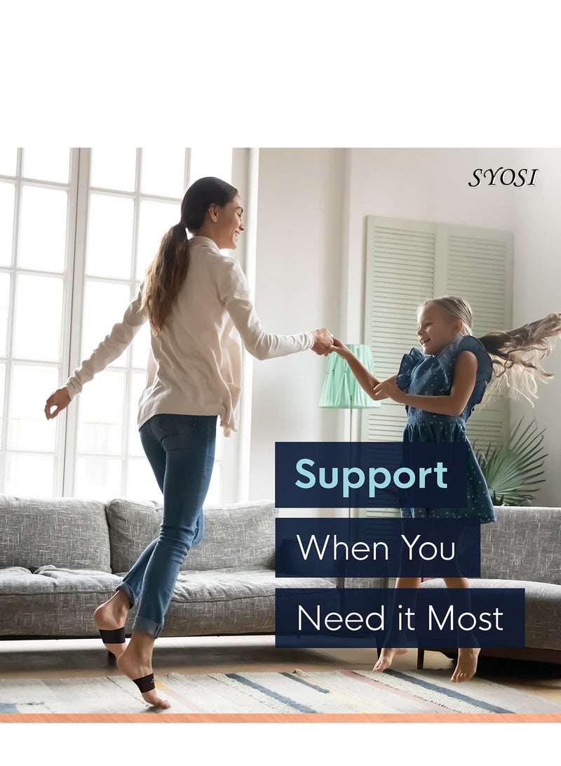 SYOSI Arch Support 2 Plantar Fasciitis Braces Sleeves Foot Care Heel Spurs Feet Pain Relief Flat & Fallen Arches High Arch Flat Feet - Image 2