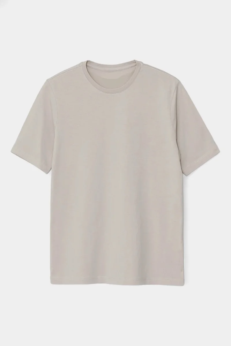 Sardem Khaki-Beige Slim Basic 2 Pack Basic 95% Cotton 5% Lycra T-Shirt