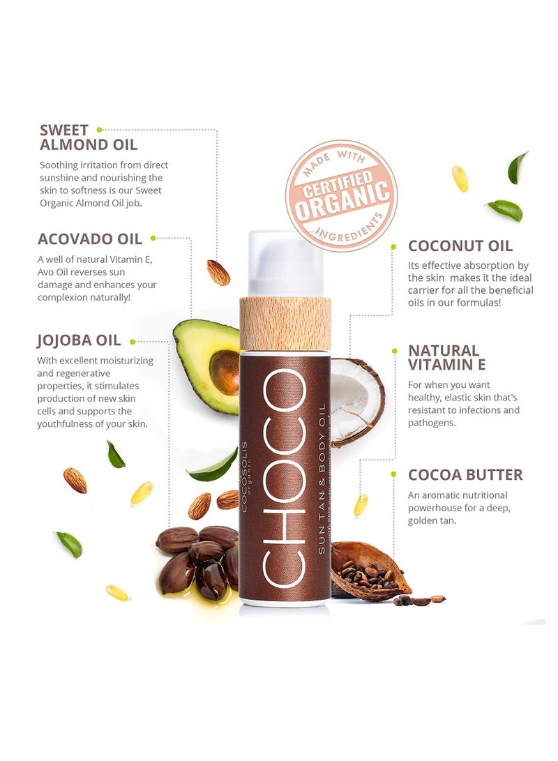 COCOSOLIS Cocosolis Choco Sun tan And Body Tanning Oil Deep Chocolate  - Image 5