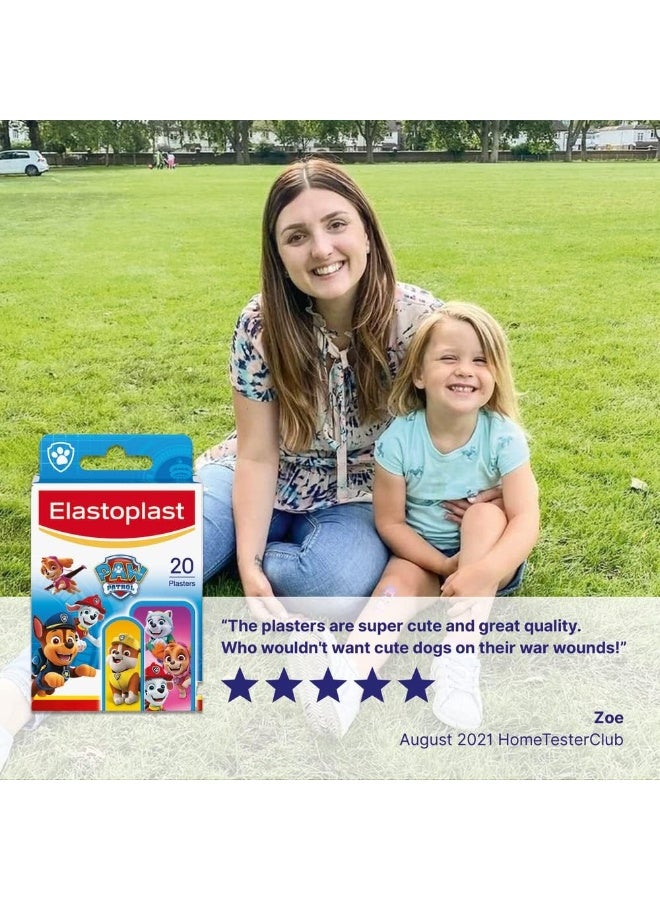 Elastoplast Paw Patrol Plasters, Assorted Sizes (20 Pieces), Coloured First Aid Plasters for Children, Kid’s Plasters with Paw Patrol Designs, Various Sized Plasters, Skin-Friendly Plasters - Image 5