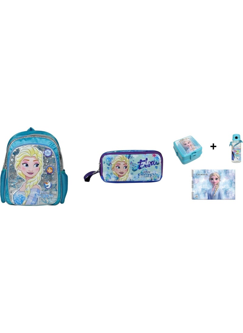 GENC DIJITAL BASKI GENC DIGITAL PRINTING Frozen 5 Piece Original Licensed School Set 