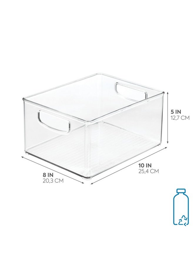 InterDesign iDesign Recycled Plastic Extra-Large Bin with Easy to Grip Integrated Handles for Kitchen, Fridge, Freezer, Pantry and Cabinet Organization, The Linus Collection, 10” x 8” x 5  - Image 1