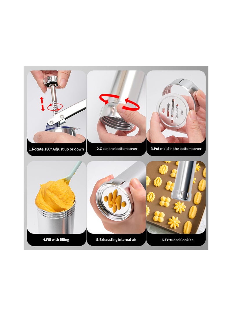 Excefore Cookie Crush Tool, Cookie Press Kit For Baking, Mini Cookie Cutters For DIY Cookie Making And Decorating - Image 4