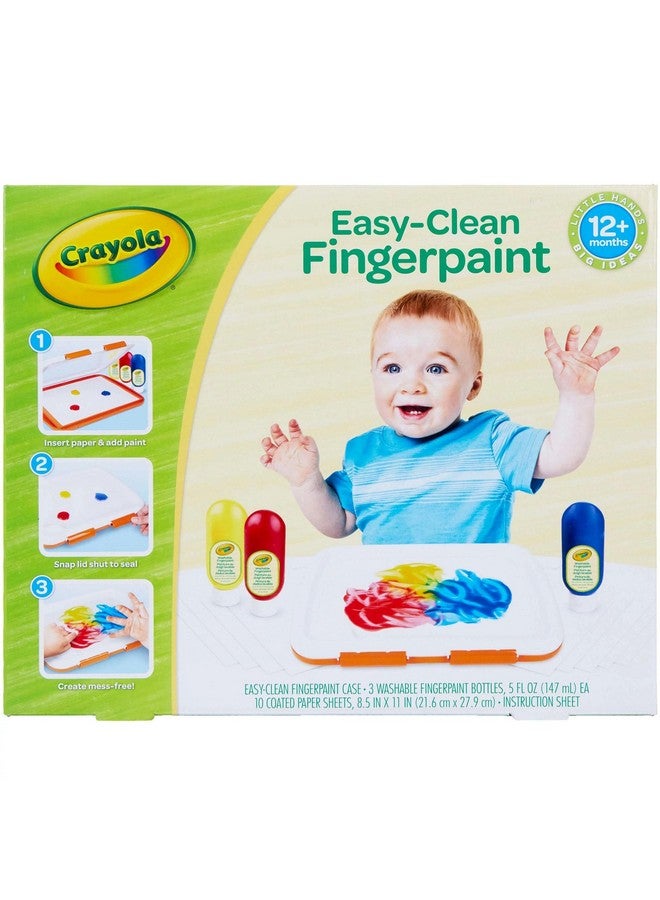 Crayola Mess Free Finger Painting Station, Washable Finger Paint for Toddlers, Arts & Crafts Set, Sensory Activity, Art Travel Toy, Gift for Toddlers, 1+ - Image 1