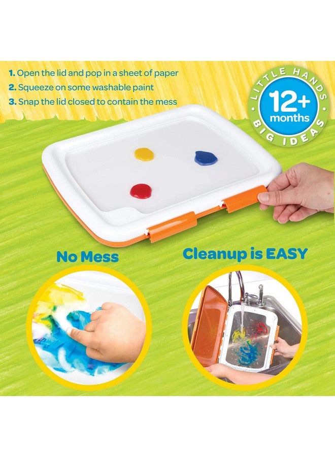 Crayola Mess Free Finger Painting Station, Washable Finger Paint for Toddlers, Arts & Crafts Set, Sensory Activity, Art Travel Toy, Gift for Toddlers, 1+ - Image 3