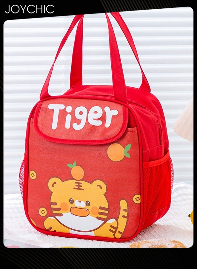 Joychic Cartoon Large Capacity Thermal Lunch  Bag Leakproof Flap Closure Zipper Lunch Box Organizer  for School Travel Outdoor Picnic - Image 1