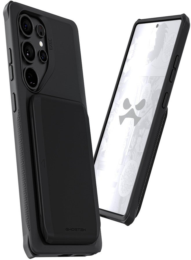 جوستك جراب Ghostek Exec Samsung Galaxy S25 Ultra مع محفظة وحامل بطاقات مغناطيسي قابل للفصل، متوافق مع ملحقات MagSafe، مصمم لهاتف 2025 S25Ultra (6.9 بوصة) (أسود) - Image 2
