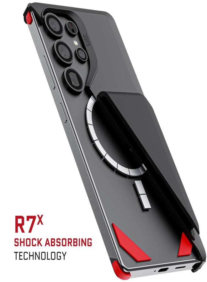 جوستك جراب Ghostek Exec Samsung Galaxy S25 Ultra مع محفظة وحامل بطاقات مغناطيسي قابل للفصل، متوافق مع ملحقات MagSafe، مصمم لهاتف 2025 S25Ultra (6.9 بوصة) (أسود) - Image 5