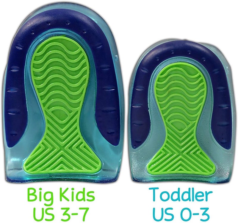KidSole Sport Traction Shock Absorbing Lightweight Gel Heel Cups for Kid's with Sensitive Heels, Heel Spurs, Plantar Fasciitis, or Ankle Pain (2 Pairs, 4 Single Heelcups) (Kid's Size 3-7) - Image 5