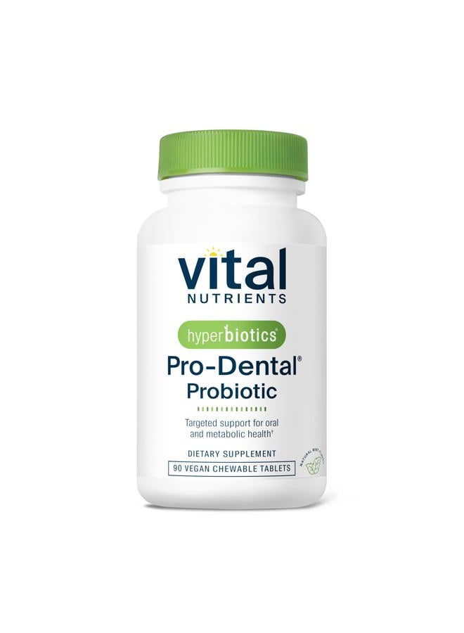 Hyperbiotics Vital Nutrients Pro Dental Probiotic | Clinically Studied BLIS K12 and M18 | Oral Probiotics for Bad Breath Treatment for Adults | Oral Health for Teeth and Gums | 90 Mint Tablets - Image 1