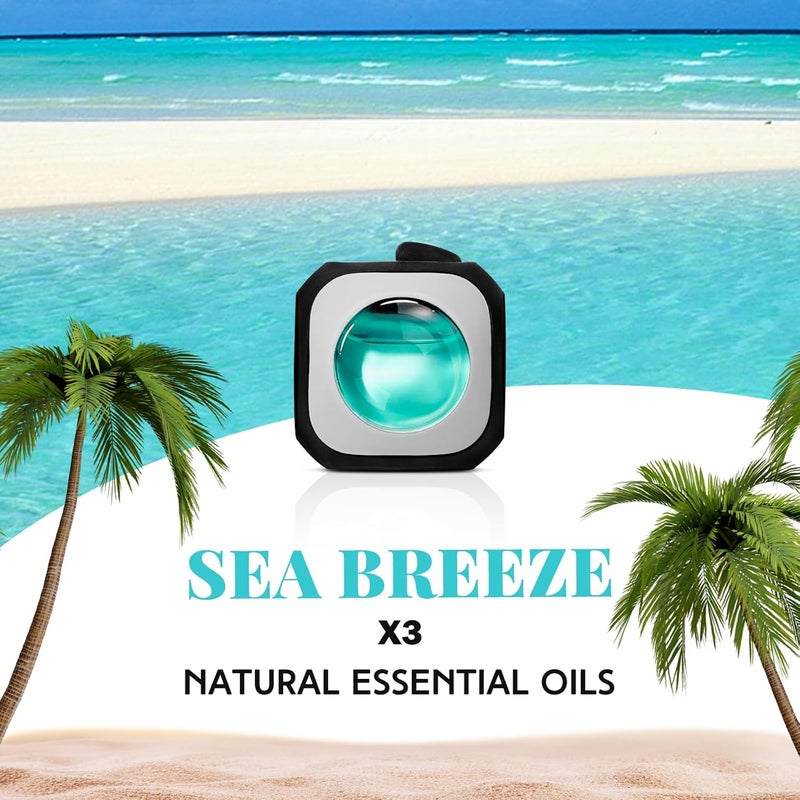 SCENTORINI Car Air Freshener Vent Clips - 6 Pack with Sea Breeze & New Car Fragrance - Image 3