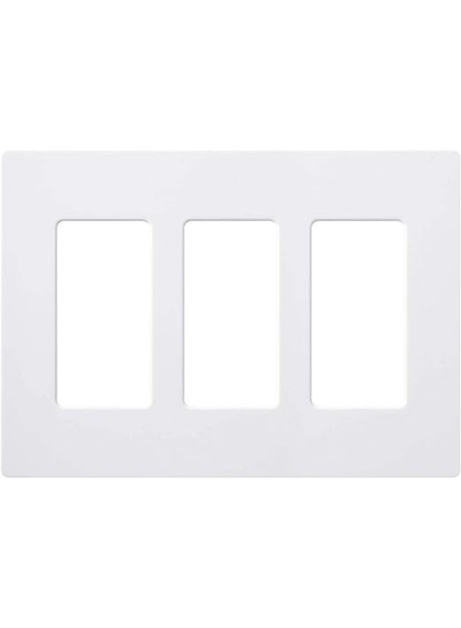erorex 3 Gang Decorator/Rocker Wallplate, Gloss, White (1-Pack) | - Image 1