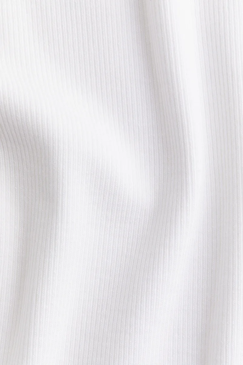 H&M Ribbed modal-blend T-shirt