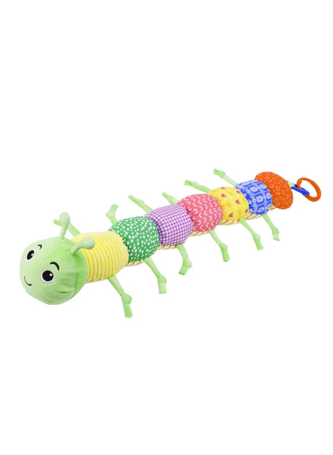 SKKBABY Music Paper 0-3 Years Old Newborn Gift Hold Puppet Baby Comfort Caterpillar Plush Doll Baby-Specifications:Green Caterpillar Long Rattle - Image 4