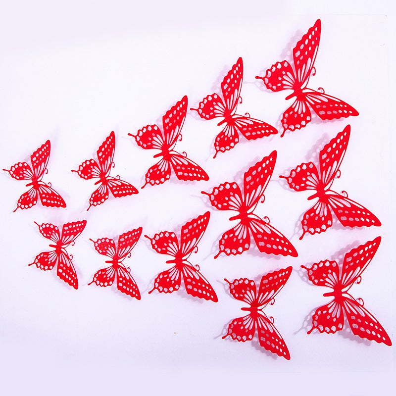 Hollow 3D Butterfly Decorative Wall Stickers Hollow Butterfly Children'S Stickers Home Living Room Festive Three-Dimensional Butterfly Decorations - Image 4