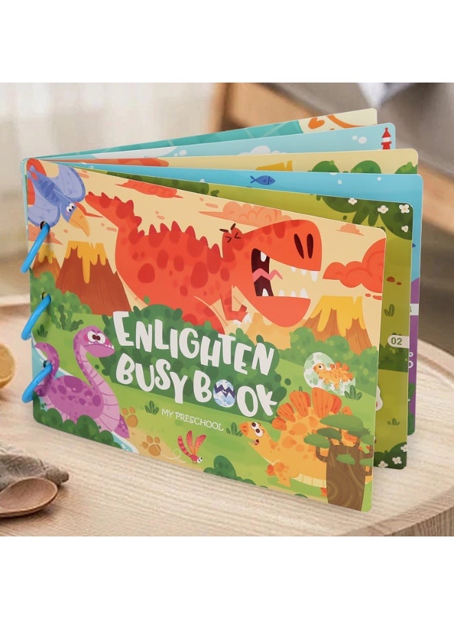 هاهالاند كتاب النشط مع 10 موضوعات للأطفال من عمر 3 سنوات فما فوق، أنشطة تعليمية لمرحلة ما قبل المدرسة، كتاب أنشطة هادئ مع دب مشغول، ألعاب تعليمية لرياض الأطفال، مواد تعليمية للأطفال من عمر 3 إلى 5 سنوات. - Image 3