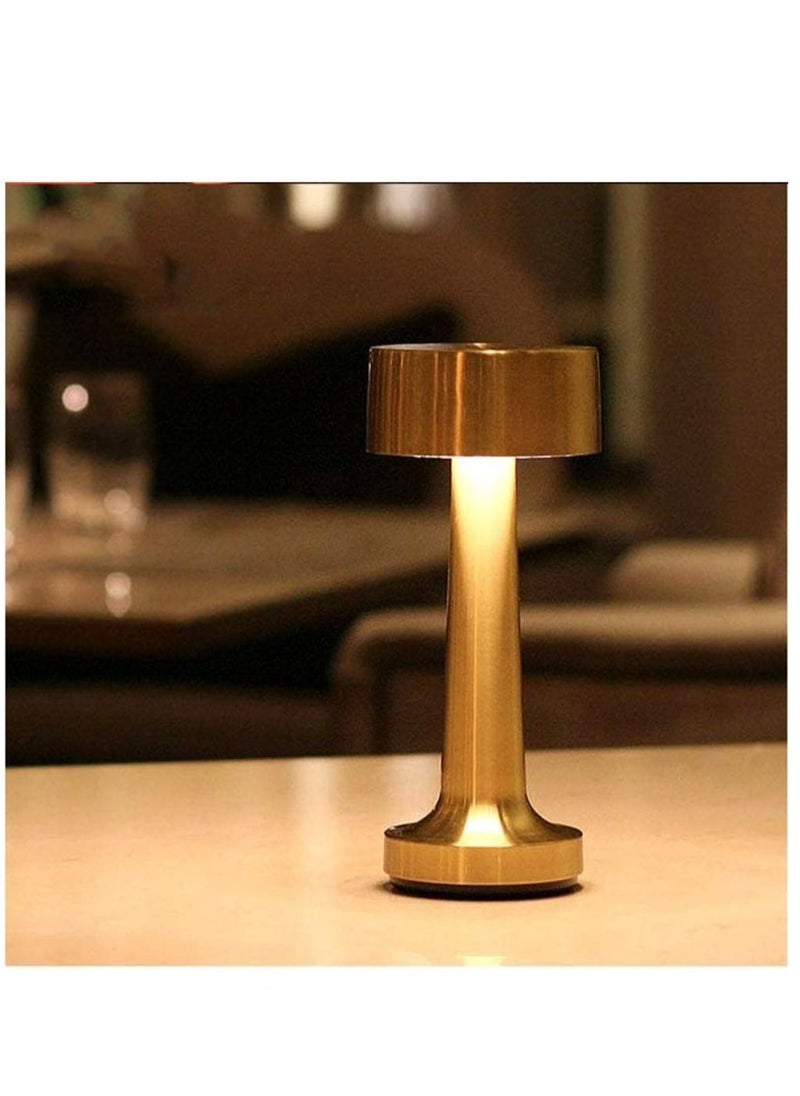 ELTRAZONE Modern Table Lamp Cordless Lighting 3W Dumbbells Style Dimmable Touch Switch LED Rechargeable Wireless Aluminium Desk Lamp for Restaurant Reading Bar Coffee Shop - Image 2