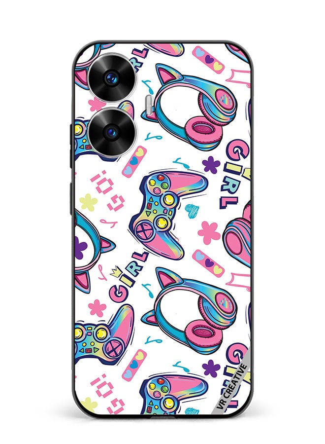 VR CREATIVE Protective Case Cover For Realme C55 Gaming For Girls Design Multicolour - Image 1