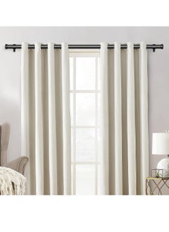 Uwals Heavy Duty Curtain Rods for Windows, 25MM Black Curtain Rods for Outdoor, Farmhouse, Bedroom, Kitchen, Living Room, Adjustable Easy Install Curtain Rods (Black,36"-88")  - Image 2