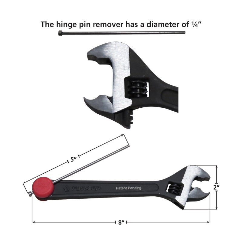 Fastcap أداة FastCap Knuckle Bender مع مزيل دبابيس المفصل المدمج - أداة مفصل باب قابلة للتعديل لإصلاح الأبواب المائلة بسرعة ودقة - Image 5