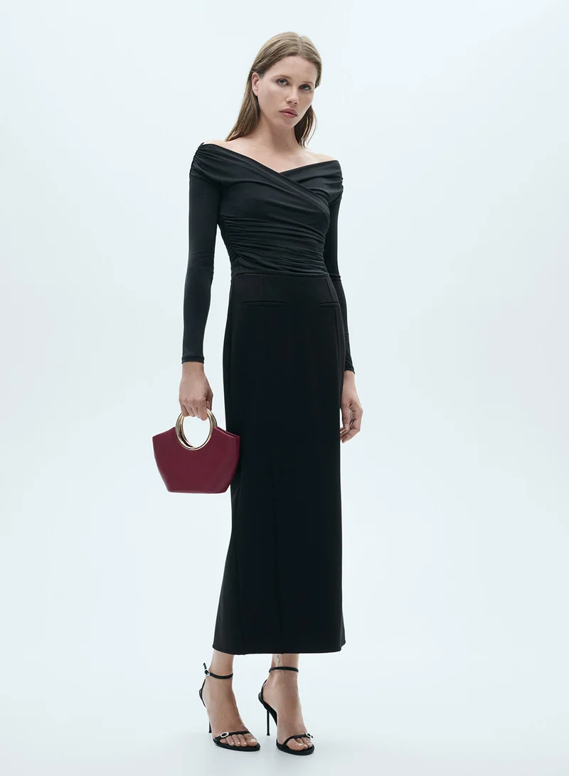 MANGO Off Shoulder Dress
